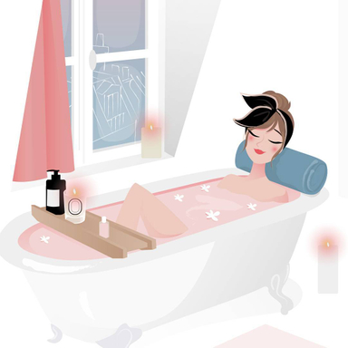 Le bonheur existe. Dans mon bain 🌸 Bonne soirée 🌌 #illustratrice #illustration #dessin #bain #weekend #relax #character #artinstagram #soirée #cocooning #draw